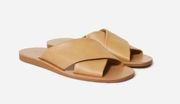 Everlane The Day Crossover Sandals in Light Taupe 9 New Womens Slides Flats