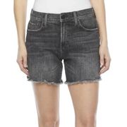 high rise denim boyfriend shorts 5 inch