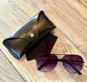 Dark purple tinted Aviator Sunglasses