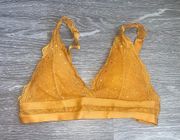 Golden Yellow Lace Bra