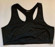 Galaxy Splatter Sports Bra-Shein Curve -Black/White Racer-Back NWOT 2XL