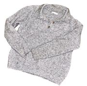 Light Gray Knit Collared Design Sweater Primark Women’s Size Large Button Detail