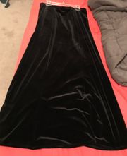 Black Crushed Velvet Skirt 