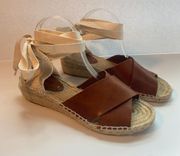 Criss Cross Demi Wedge Espadrille Sandals