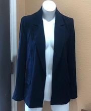 Pleione navy blue oversized open blazer