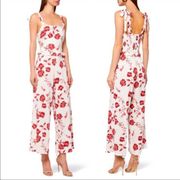 Misa Los Angeles Sz XS Etta Floral Ruffles Wide Leg  Peony Jumpsuit