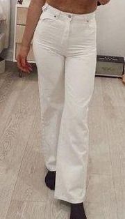 Rolls’s High waisted Straight Leg White Jeans