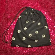 Gothic Wristlet Skull Print Bag Kawaii Drawstring Purse Clutch