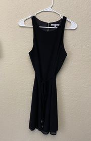 Mini Black Dress With Belt 