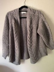 Gray Knit Cardigan