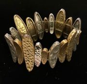 Chico’s‎ Hammered Mixed Metal Stretchy Bracelet