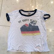 Paper Crane Like New My Happy Place Tee Sz Large