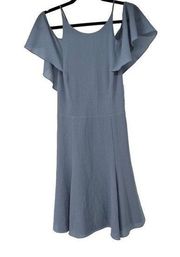 H by Halston Light Blue Open Back Off the Shoulder Dress