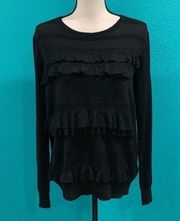 Diane von furstenberg black sweater in size small