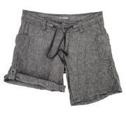 Horny Toad 100% Linen Shorts Roll Tab Low Rise Gray size 2