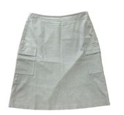 Eileen Fisher khaki cargo knee length skirt women’s size xs