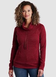 [Kuhl] Heathered Burgundy Maroon Lea Funnel Cowl Neck Pullover Sweater Sz Medium