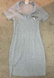 Hello Kitty Bodycon Stretchy Dress Size XS Gray