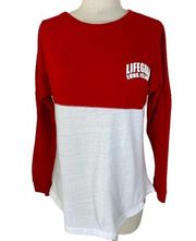 Lifeguard baseball jersey tee red white New York graphic Unisex size small