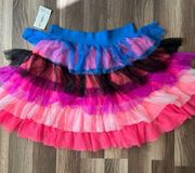 NWT #takepride Pride Tutu Skirt Flourescent Rainbow Multi-Color Tutu sz M