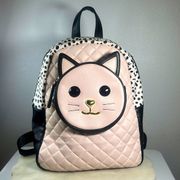 Luv Betsey Johnson LBSMLBK Leopard Kitty Cat Backpack Nude/Pink Black White OS