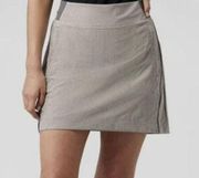 ATHLETA brooklyn textured stripe skort size 12 gray off white