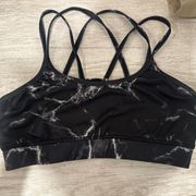 XXS Buffbunny marble sports bra - black