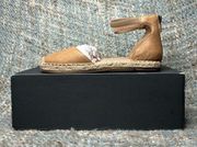 Eileen Fisher Lala Espadrille Flat in Honey Leather