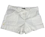 Linen Shorts White Size 6