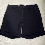 Seven 7 Weekend Short Black Denim Size 8