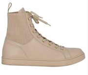 Gianvito Rossi Milano neutral calfskin hightop sneakers size 39