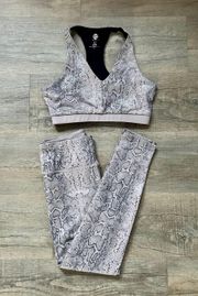 The  Shop snake print sport bra and leggings set size S