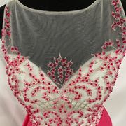 Milano Formals Pink Beaded Prom/HoCo Dress (Size 4)