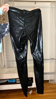 Black Faux Leather Leggings