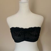 Free People Intimately  Black Lace Bandeau Size Small