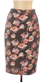 black floral print pencil skirt 