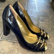 Ann Taylor Chunky Heels Genuine Leather