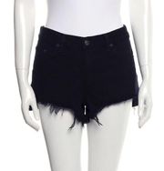 Rag & Bone Black Distressed Denim Jean Mini Shorts