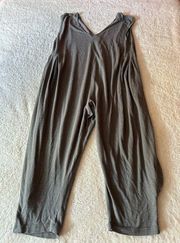 Free People Green Sleeveless Jumpsuit Size L