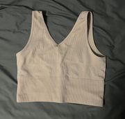 Tan Cropped Tank Top