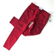 NWT Current/Elliott The Stiletto in Red Warped Leopard Crop Skinny Jeans 26