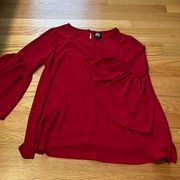 Red Bell Sleeve Blouse​​​​​​​​​