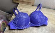Thirdlove Women’s 34B Push Up Lace Purple Bra