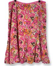NWT  floral print flounce midi skirt. Size 18W