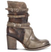 FREEBIRD by Steven Freebird Womens 8 Baker Boots Gray Heeled Zip Mid Calf Leather