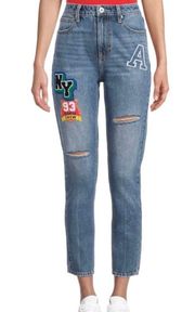 NWT Angels NY Patched Moms Highrise Jeans