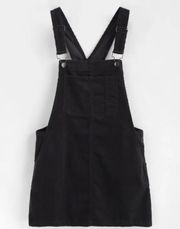 Casual A-Line Mini Pinafore Black Dress