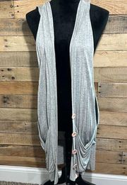 Forever 21 Long Women’s Boho Cardigan with Chunky Buttons