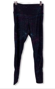 Space leggings with mesh cutout