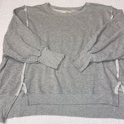 New! WE THE FREE PEOPLE Camden Sweatshirt Sand Heather Gray Size LARGE Relaxed